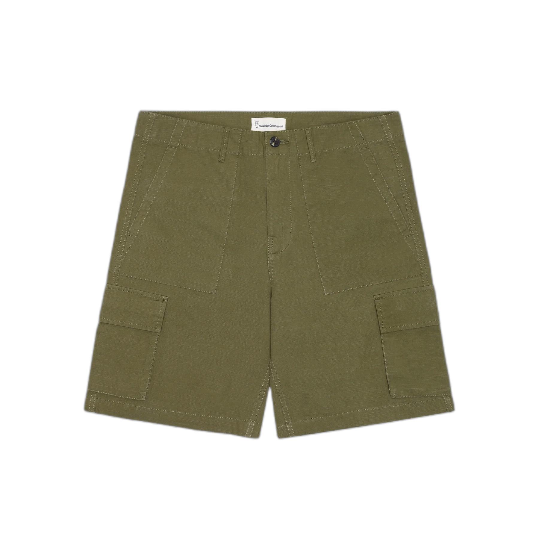 5715356362713 - Kurze Cargo-Hose aus meliertem Stoff Flint - GOTS Vegan