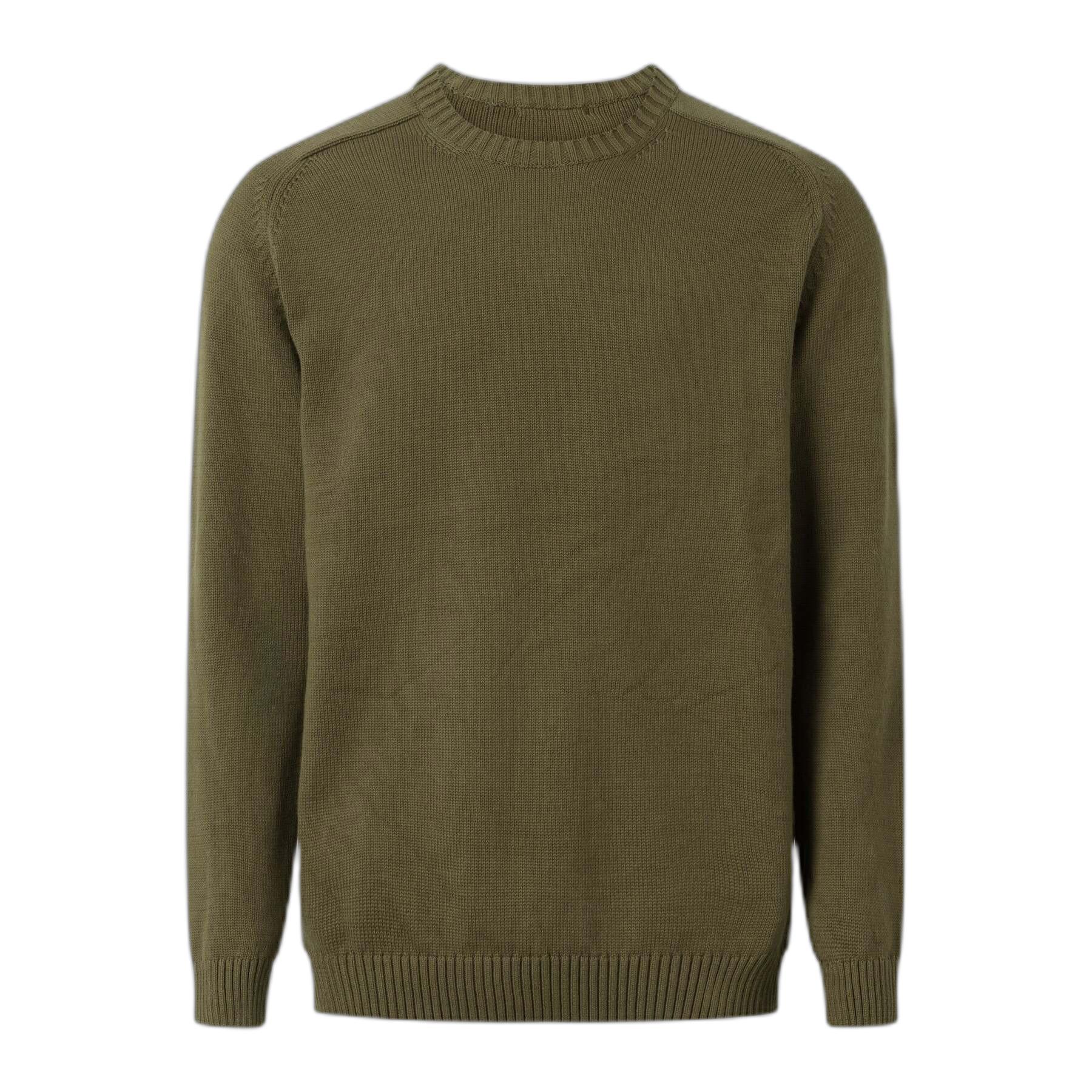 5715356408800 - Rundhals-Pullover aus einfarbiger Maschenware KnowledgeCotton Apparel