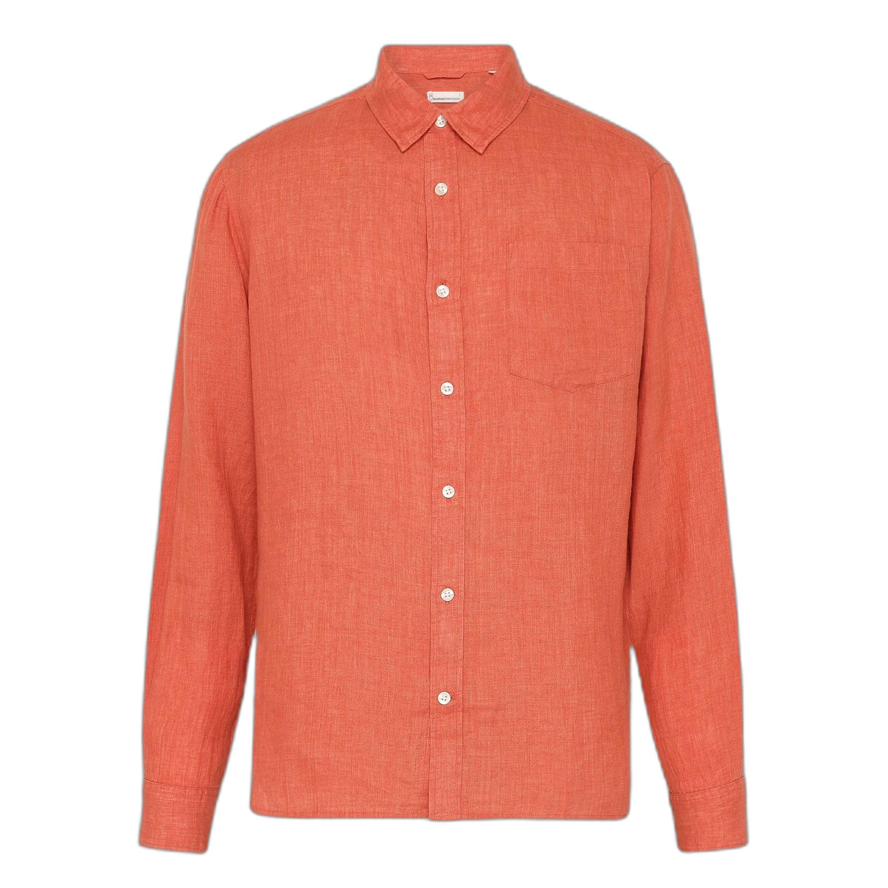 5715356371876 - Langarmhemd aus Leinen KnowledgeCotton Apparel