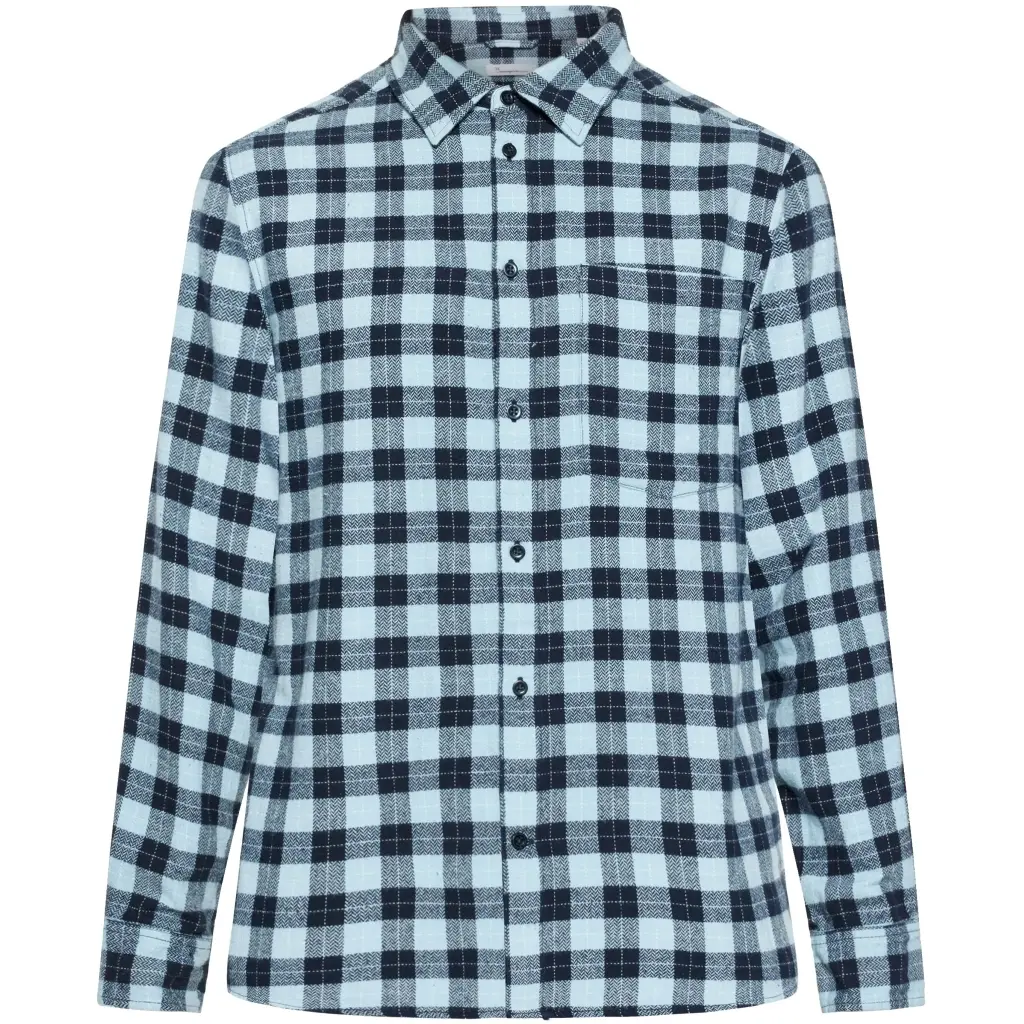 Langarmhemd mit Karos KnowledgeCotton Apparel Loose GOTS/Vegan