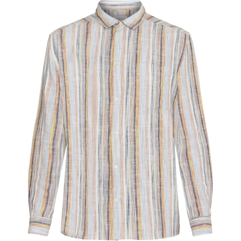 Langarmshirt KnowledgeCotton Apparel Loose Stripe