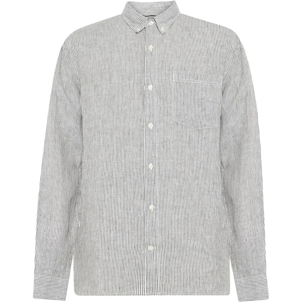 Long sleeve shirt KnowledgeCotton Apparel Linen Stripe