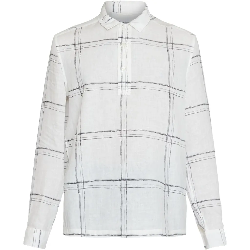 Langarmshirt KnowledgeCotton Apparel Loose linen printed