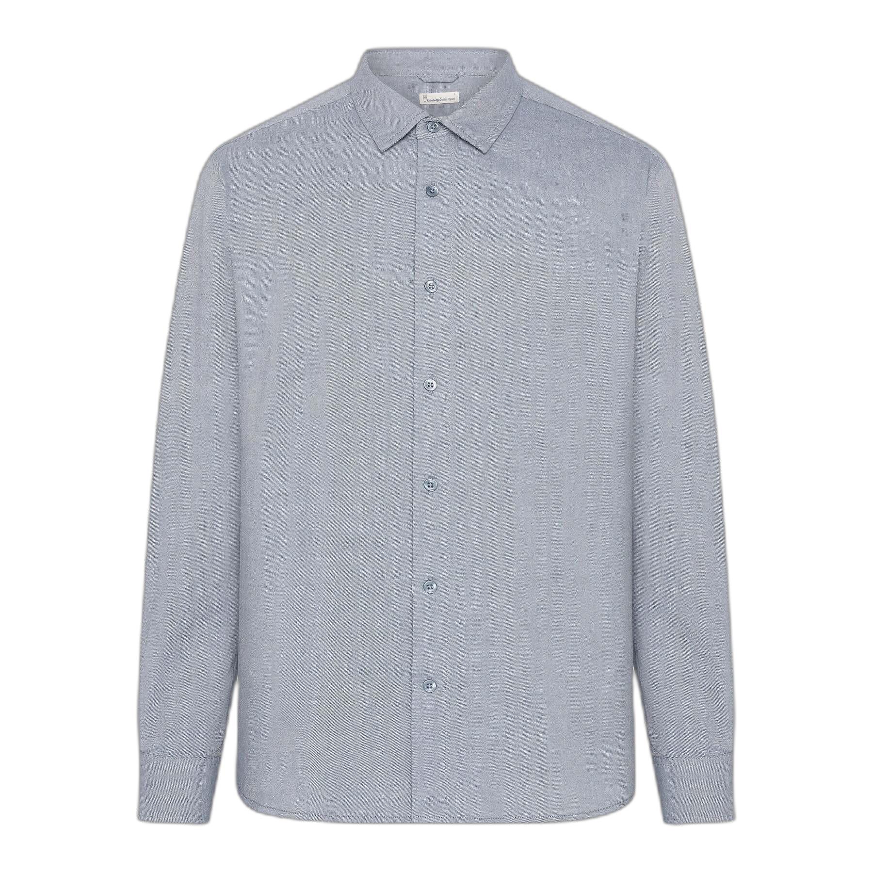 5715356373306 - Leichte Twill-Hemd mit langen Ärmeln KnowledgeCotton Apparel