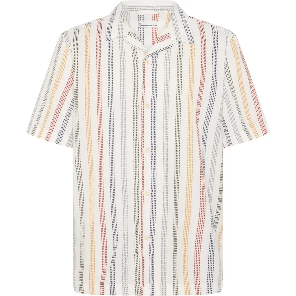 Lässige gestreifte Hemd KnowledgeCotton Apparel