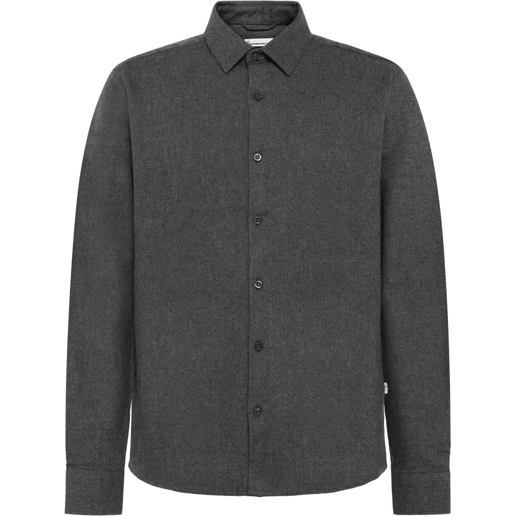 Langarmhemd aus Flanell KnowledgeCotton Apparel Dune