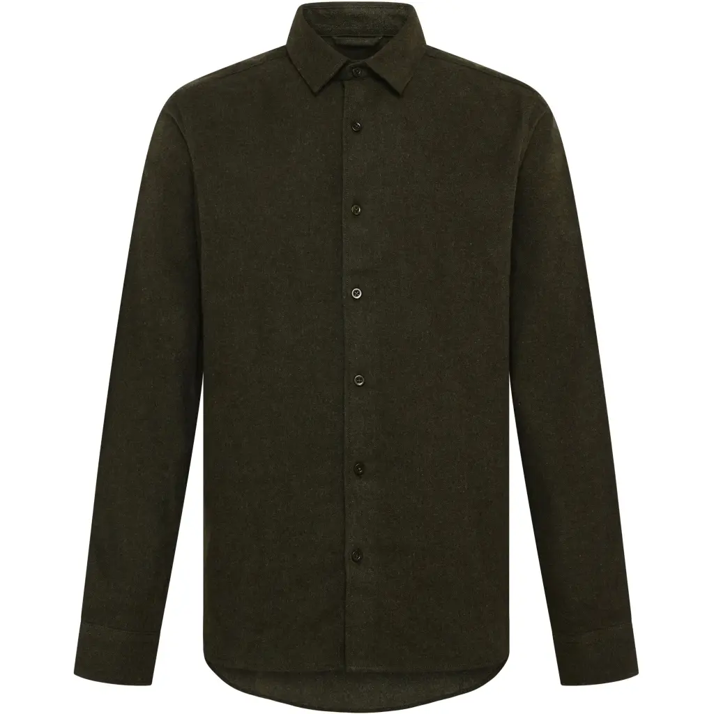 Langarmhemd aus Flanell KnowledgeCotton Apparel Dune