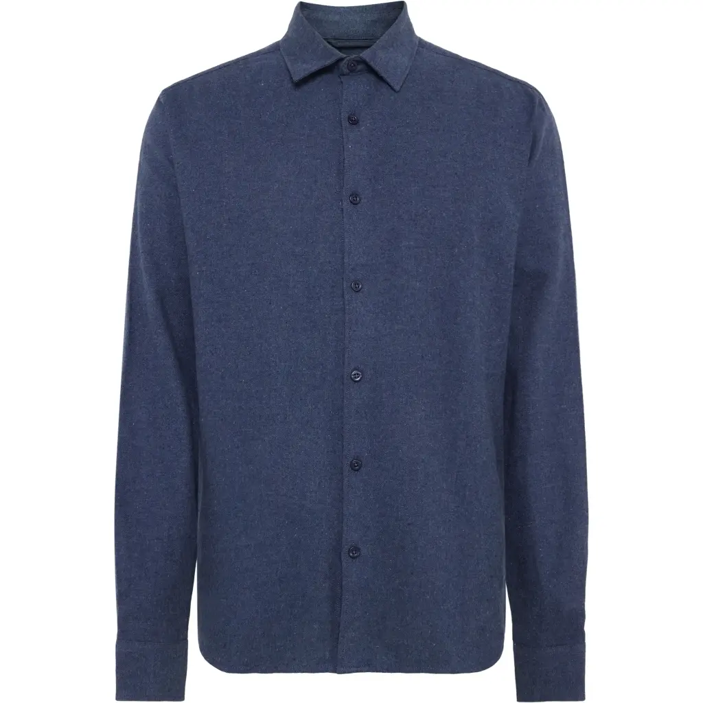 Langarmhemd aus Flanell KnowledgeCotton Apparel Dune