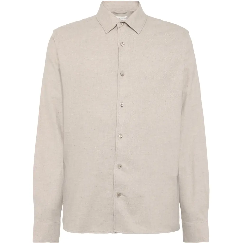 Langarmhemd aus Flanell KnowledgeCotton Apparel Dune