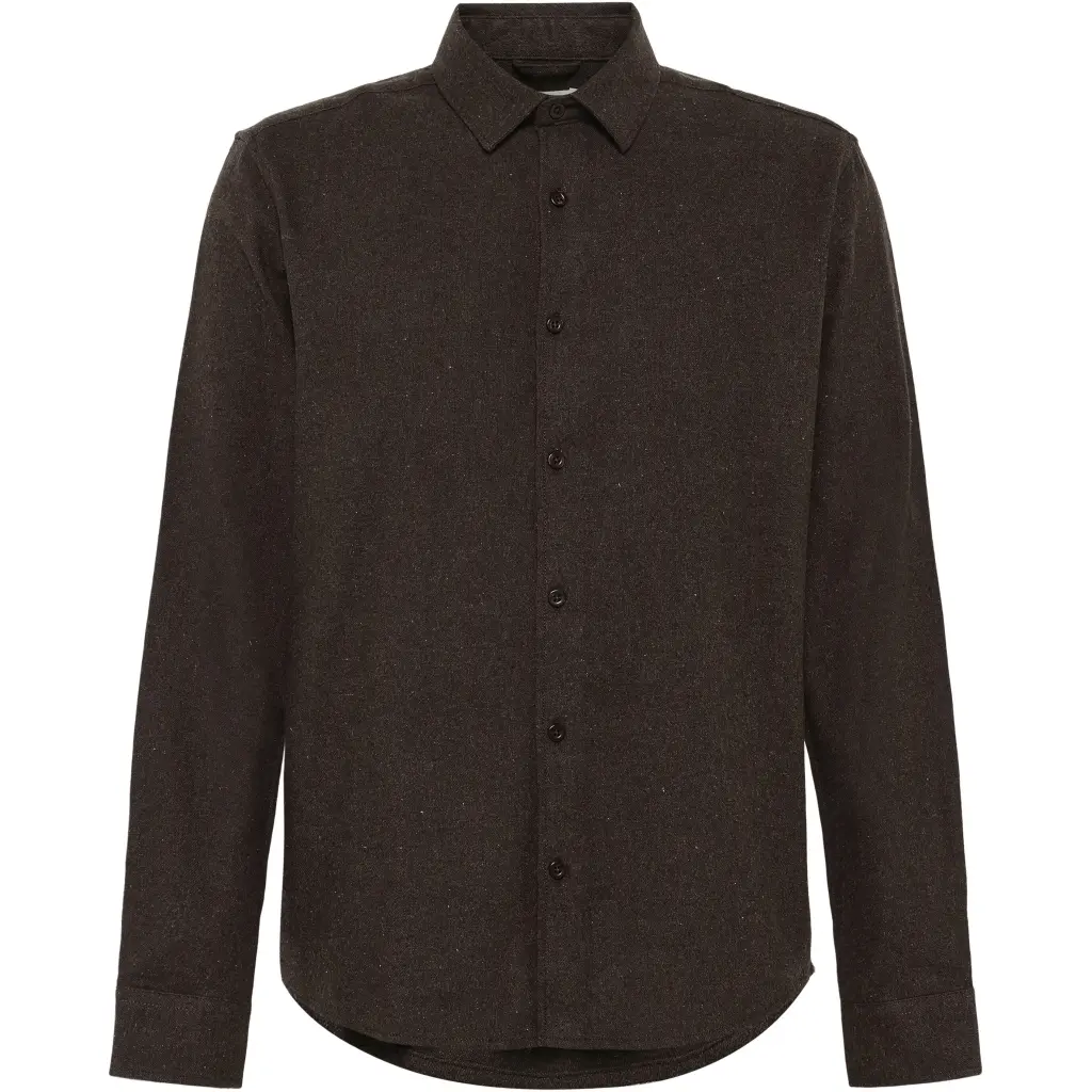 Langarmhemd aus Flanell KnowledgeCotton Apparel Dune