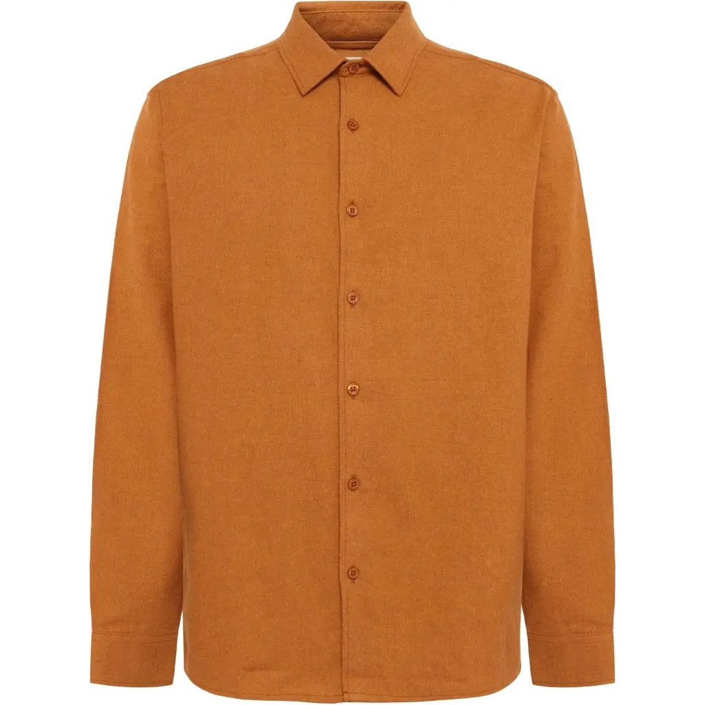Langarmhemd aus Flanell KnowledgeCotton Apparel Dune