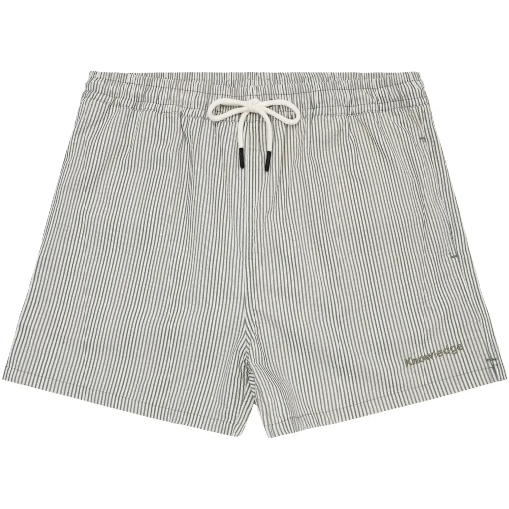 Knowledgecotton Apparel Men's Vert Swim Shorts Seersucker