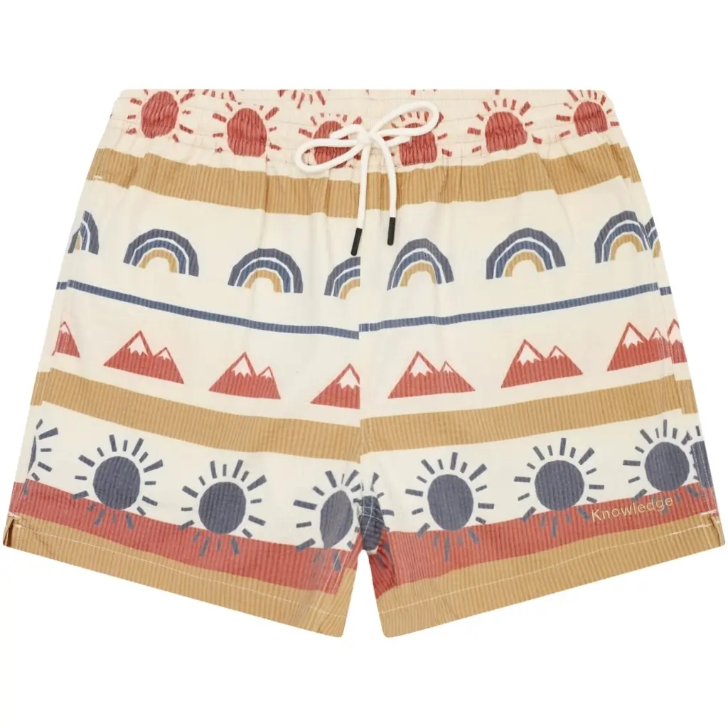 Knowledgecotton Apparel Men's Multicolore Swim Shorts Seersucker