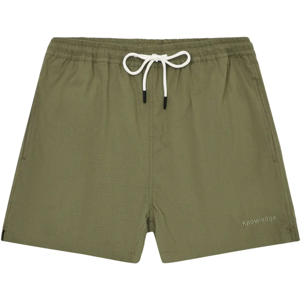 Knowledgecotton Apparel Men's Vert Swim Shorts Seersucker