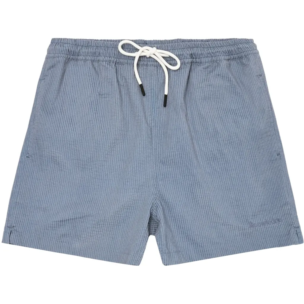 Knowledgecotton Apparel Men's Bleu Swim Shorts Seersucker
