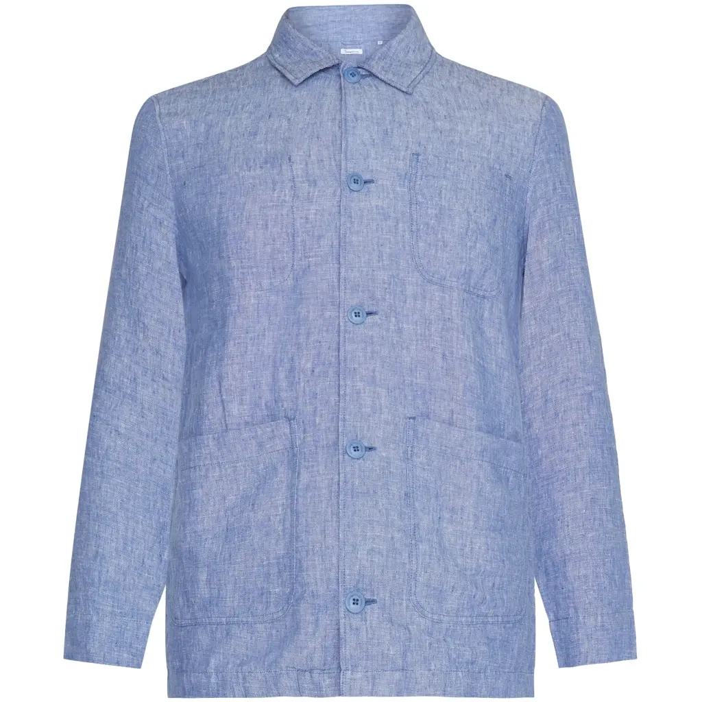 Leinen Langarm-Überhemd KnowledgeCotton Apparel