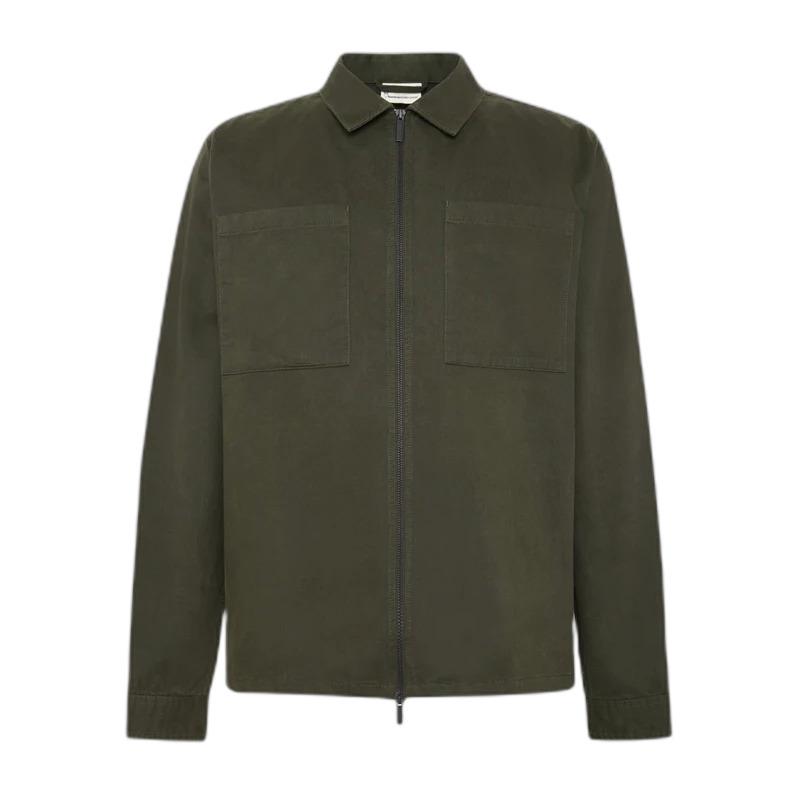 5715356432324 - Langarm-zipper Überhemd KnowledgeCotton Apparel