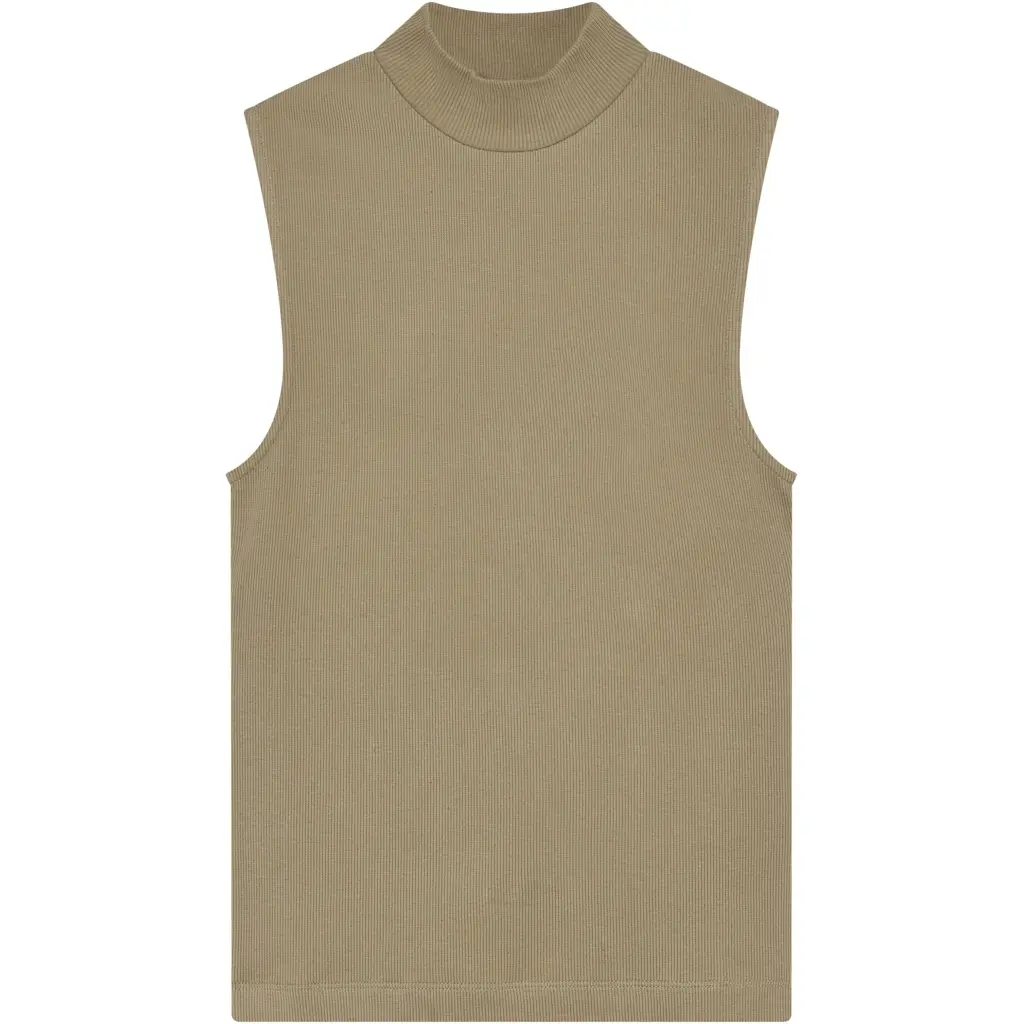Tanktop mit Stehkragen, Damen KnowledgeCotton Apparel