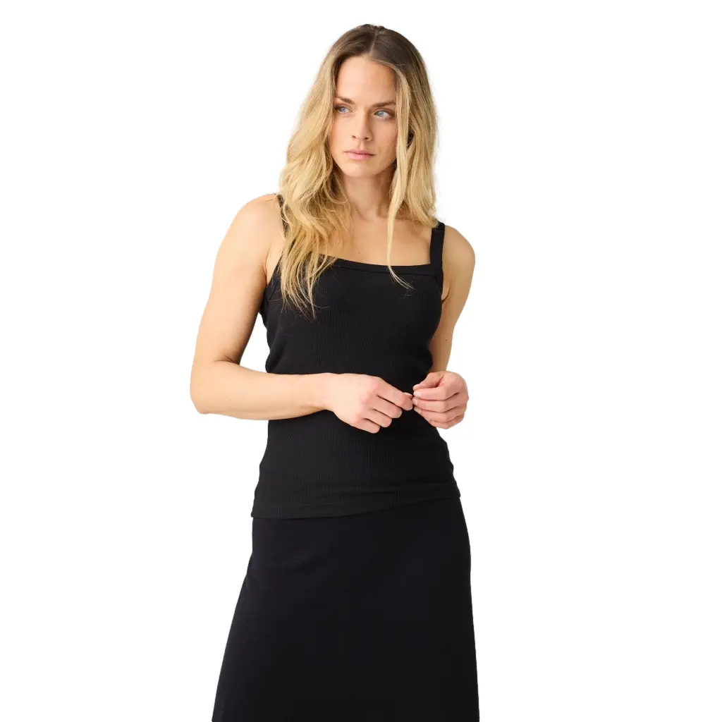 Top a spalline rigate per donna