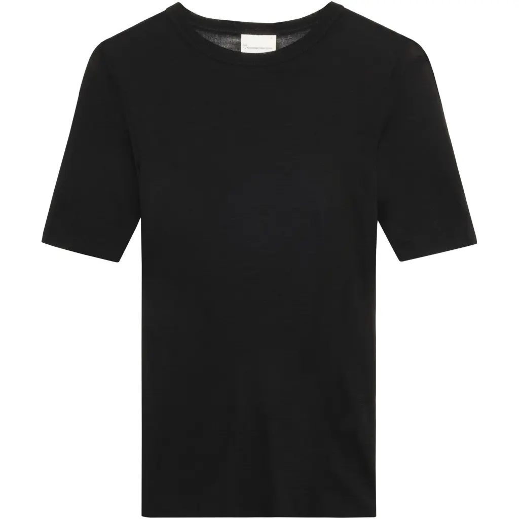 Merinowolle Rippen-T-Shirt Damen KnowledgeCotton Apparel