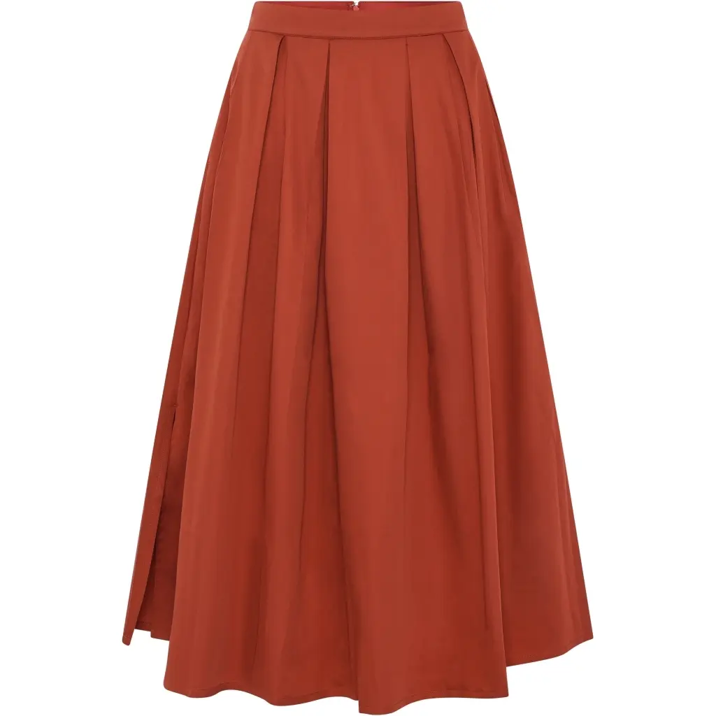 Gonna plissettata in satin donna