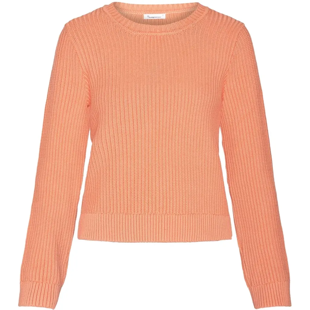Pullover mit Rundhalsausschnitt Damen KnowledgeCotton Apparel Knitted OCS/Vegan