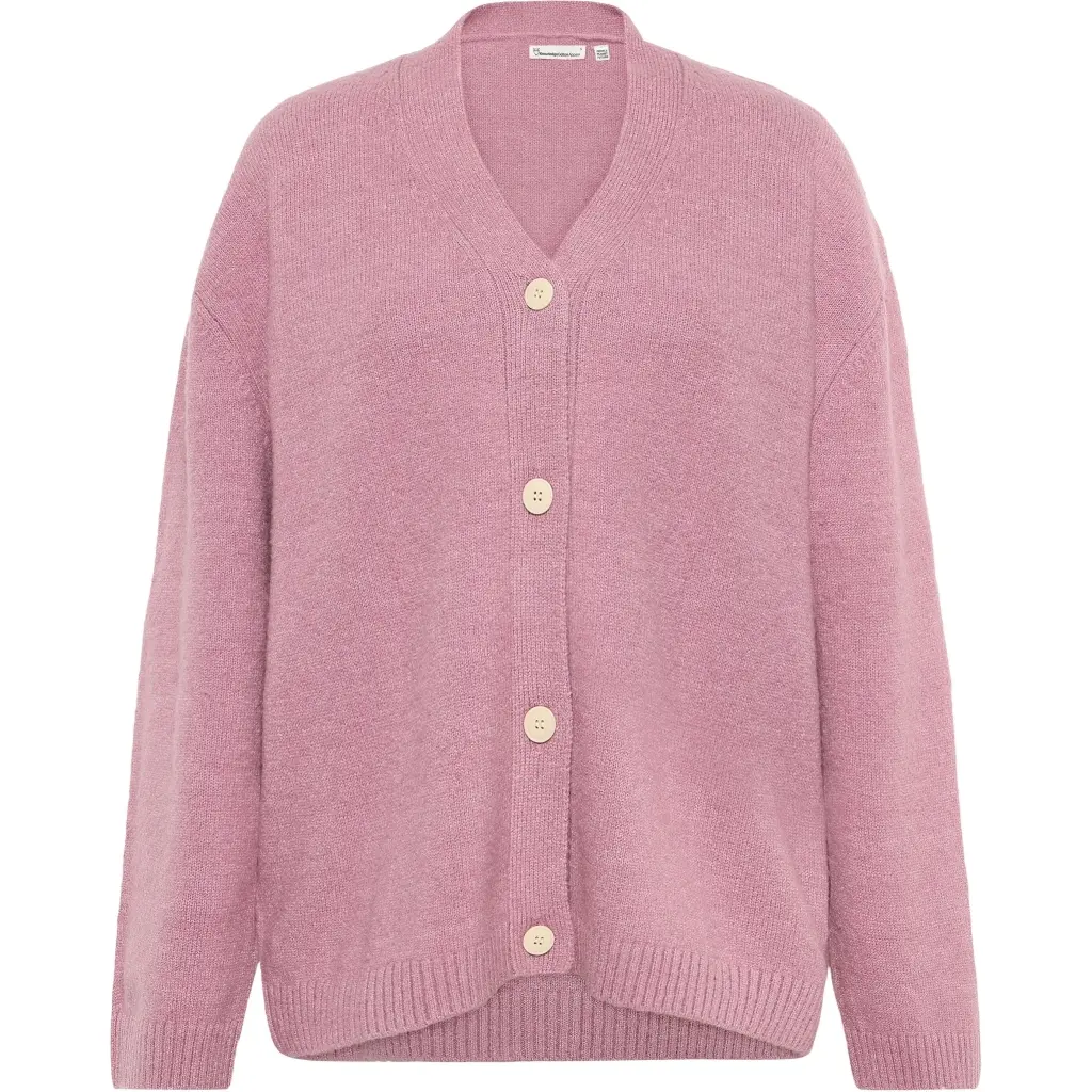 Cardigan aus Boucle-Wolle Damen KnowledgeCotton Apparel