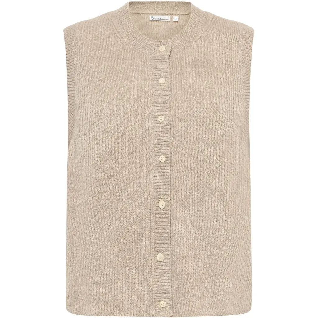 Ärmellose Damenstrickjacke KnowledgeCotton Apparel