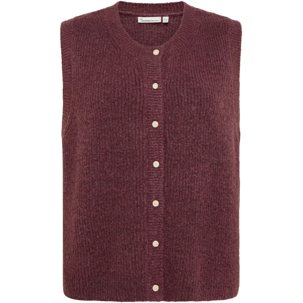 Ärmellose Damenstrickjacke KnowledgeCotton Apparel