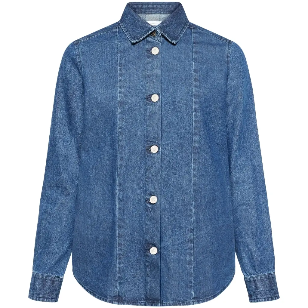Camicia donna in denim a maniche lunghe  GOTS/Vegan