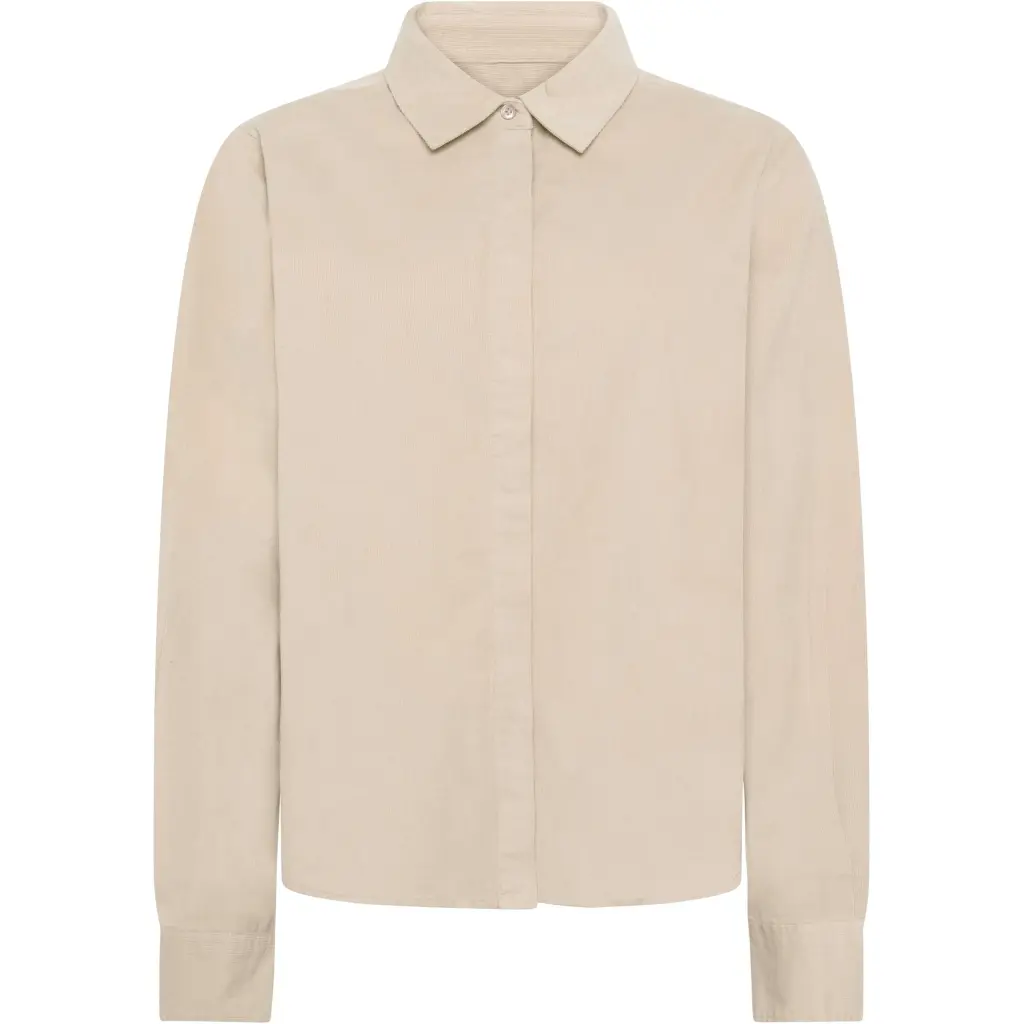 Camicia a maniche lunghe in velluto donna