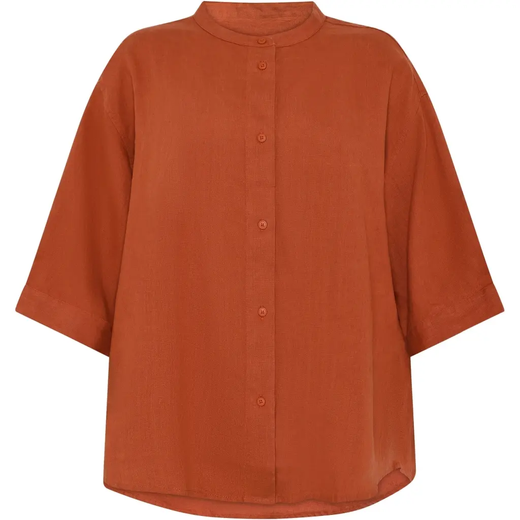 Damenbluse KnowledgeCotton Apparel Organic Linen GOTS/Vegan