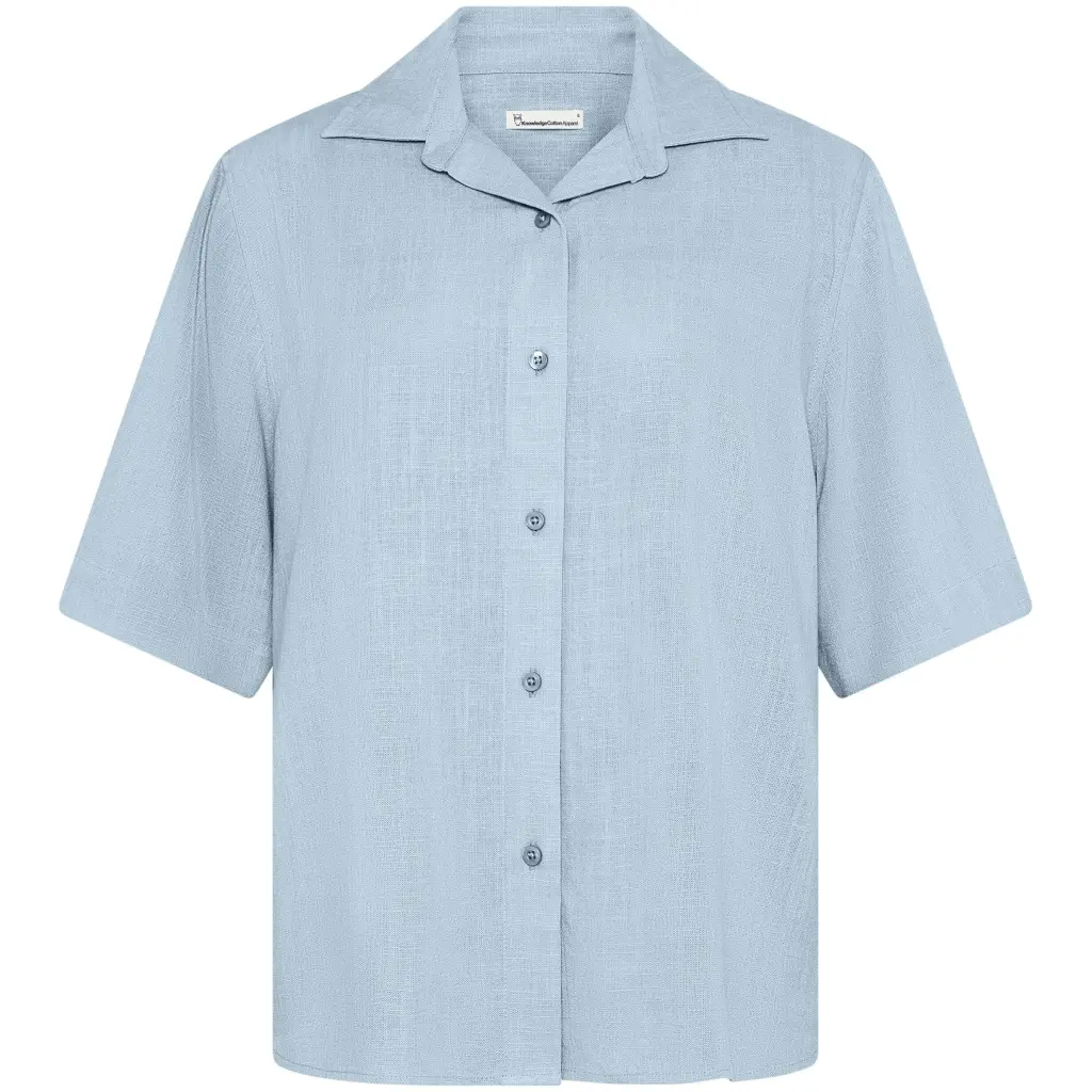Damenhemd KnowledgeCotton Apparel Loose Linen-mix