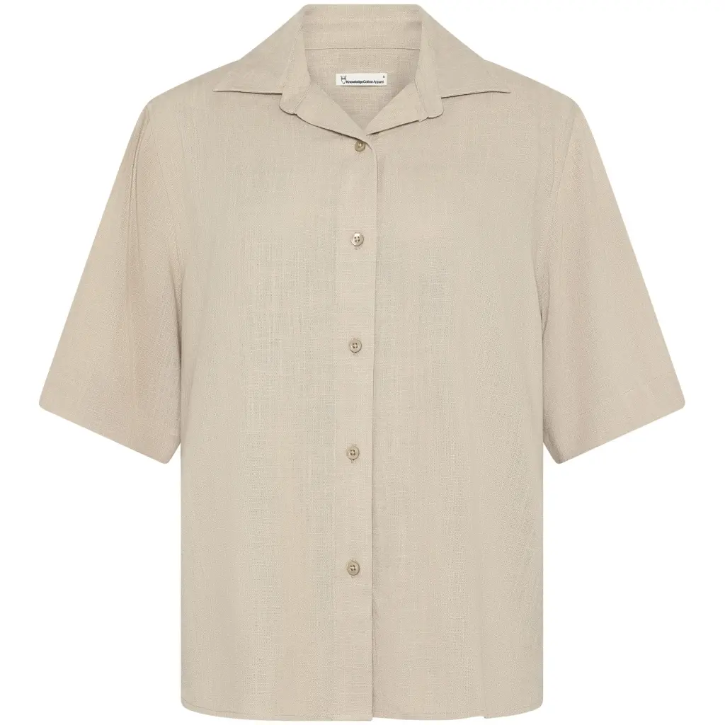 Image of Damenhemd KnowledgeCotton Apparel Loose Linen-mix
