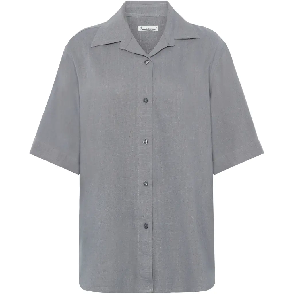 Damenhemd KnowledgeCotton Apparel Loose Linen-mix