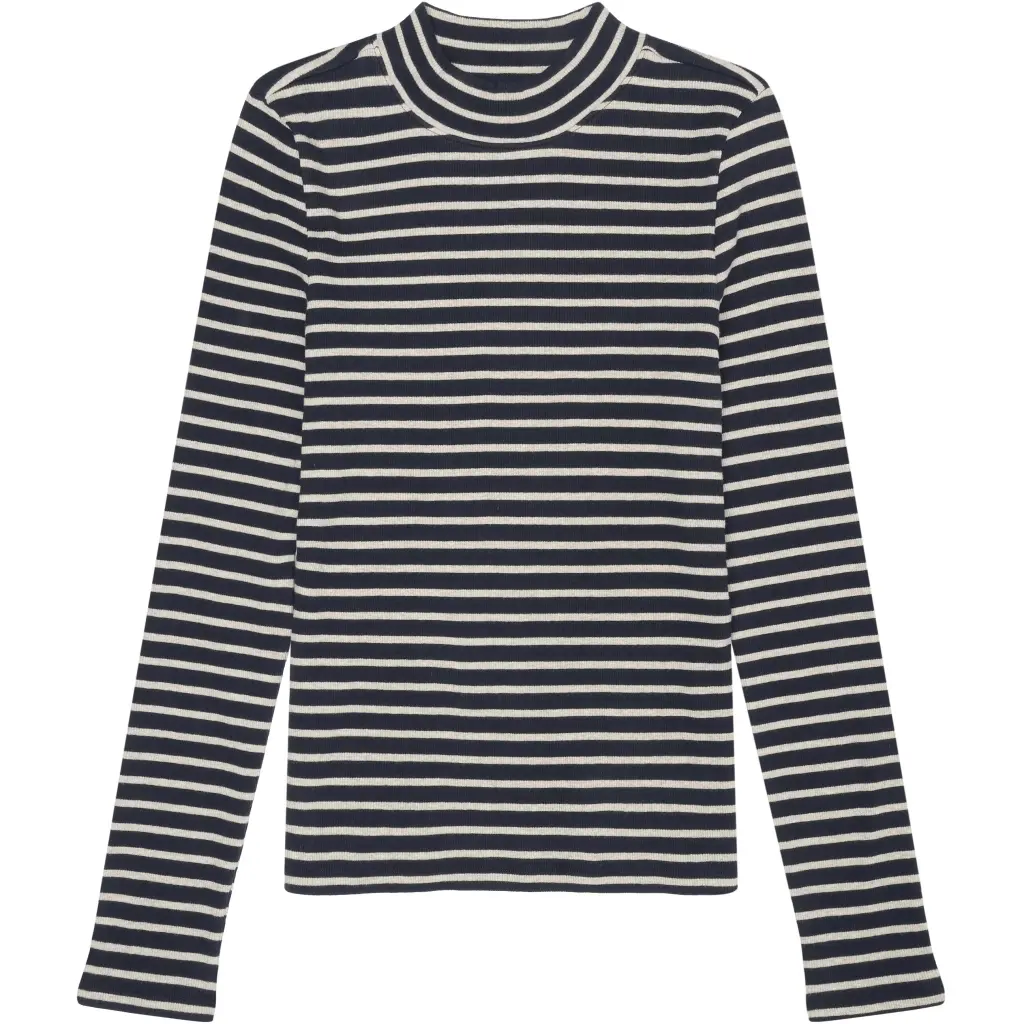 Hochkragenpulli Streifen Damen KnowledgeCotton Apparel