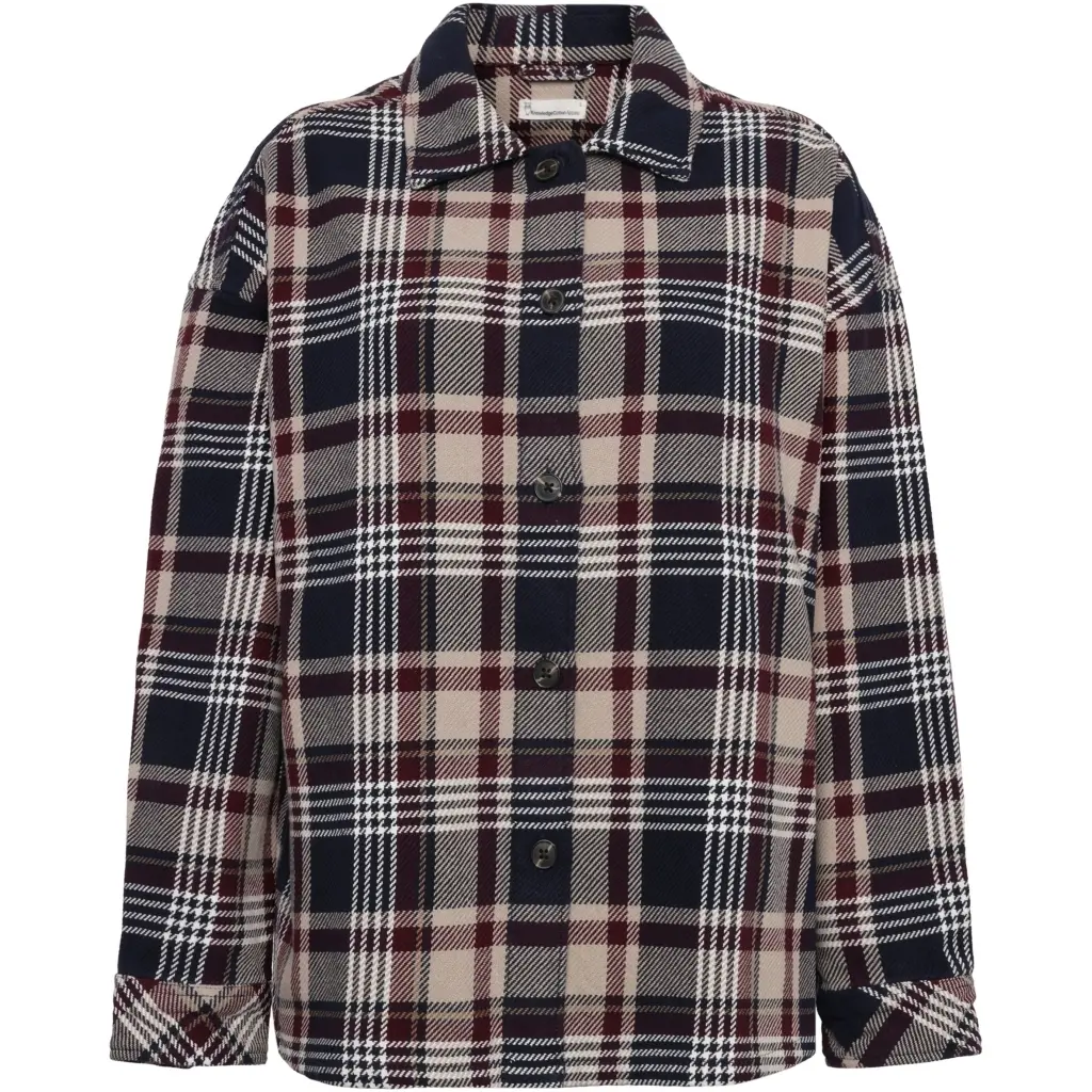 Flanell-Überhemd mit Karomuster, Damen KnowledgeCotton Apparel GOTS