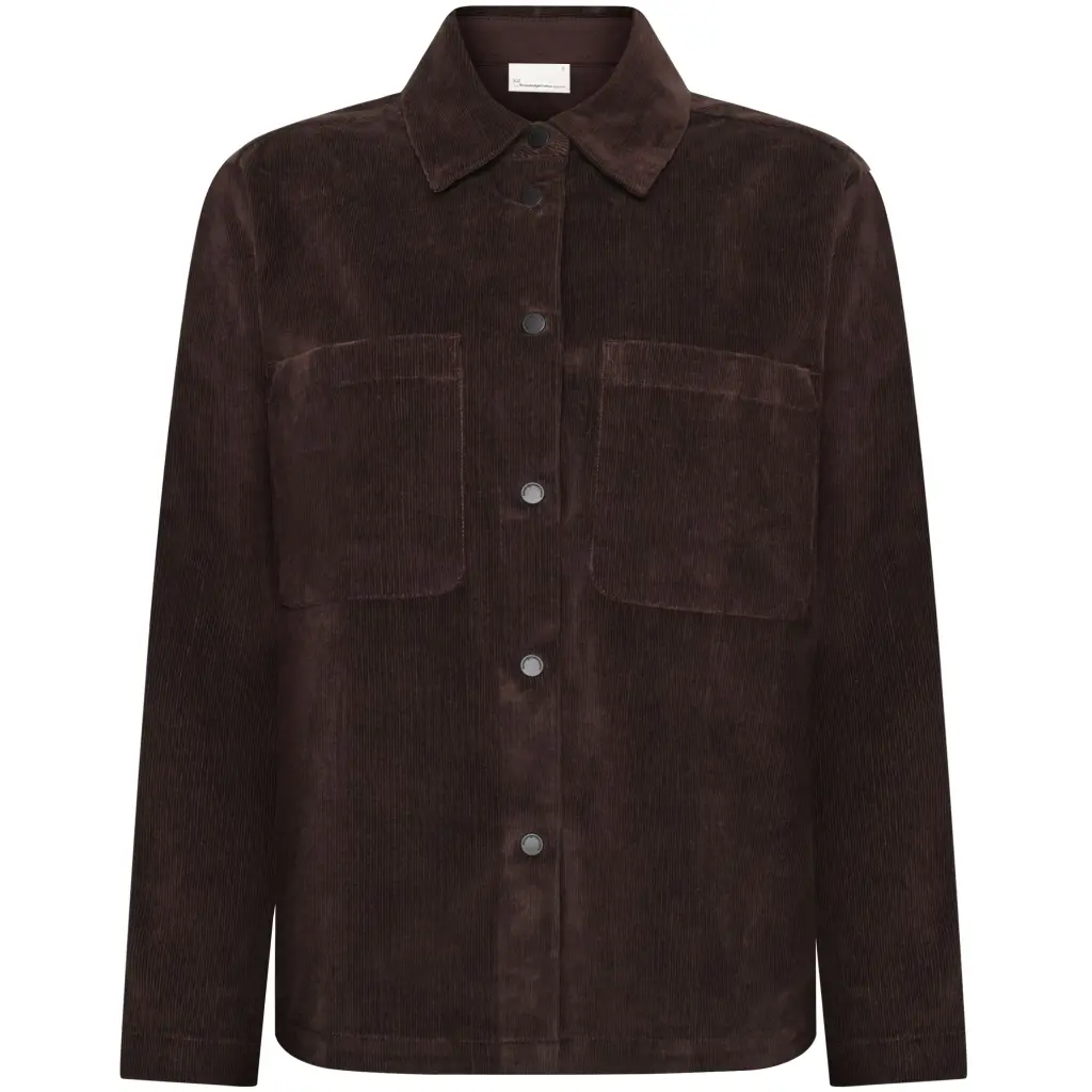 Knowledgecotton Apparel Women's Marron Corduroy Overshirt