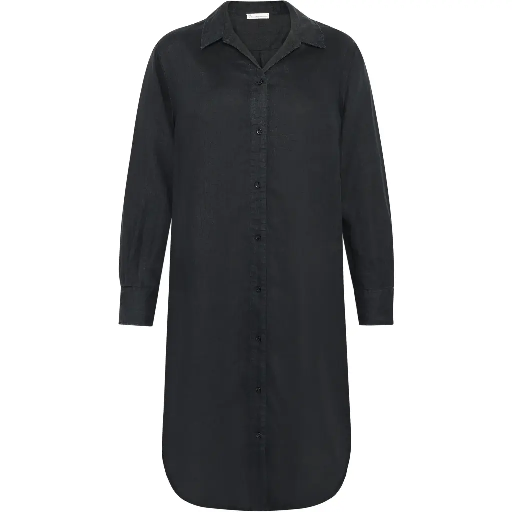 Women's Long Sleeve Linen Shirt Dress KnowledgeCotton Apparel