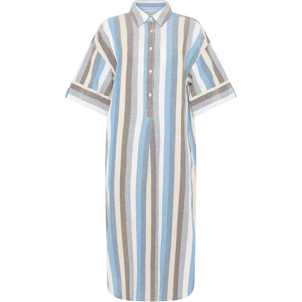 Strukturierte Hemdbluse Frau KnowledgeCotton Apparel