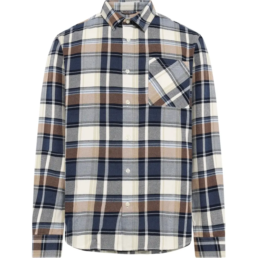 Flanellhemd KnowledgeCotton Apparel Dune