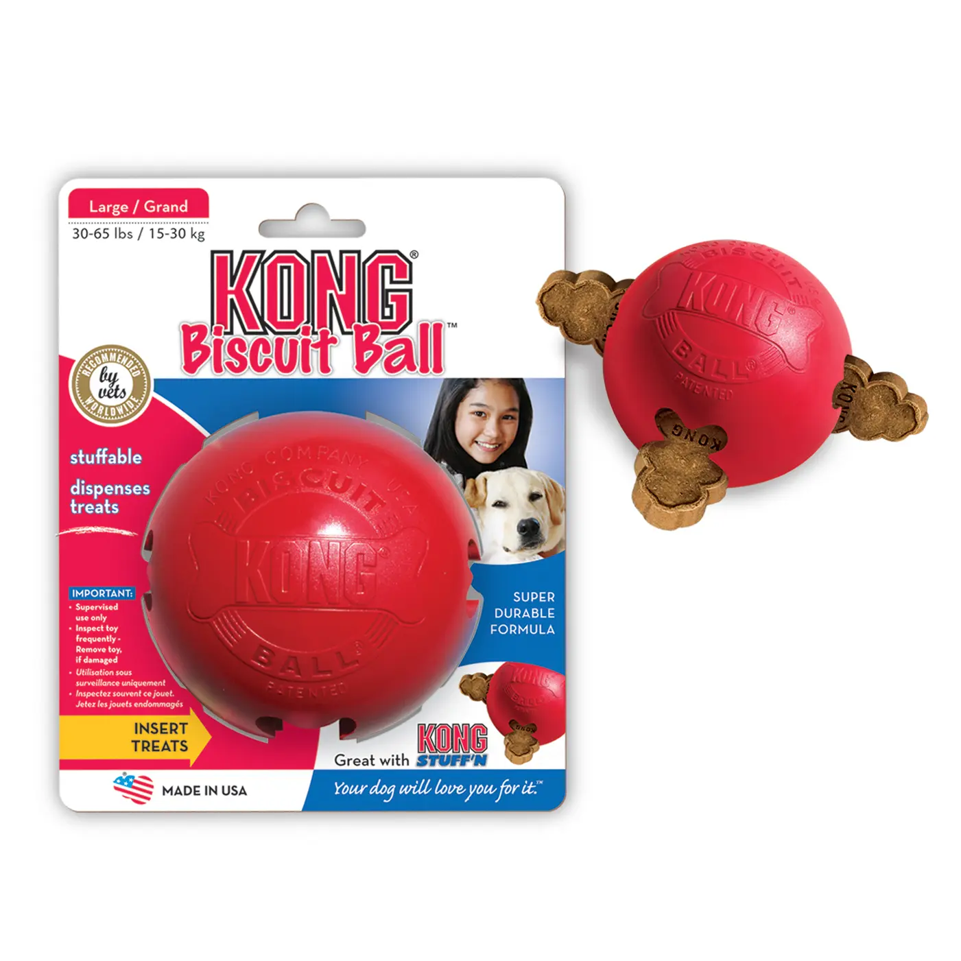 Balle pour chien avec biscuit Kong Company