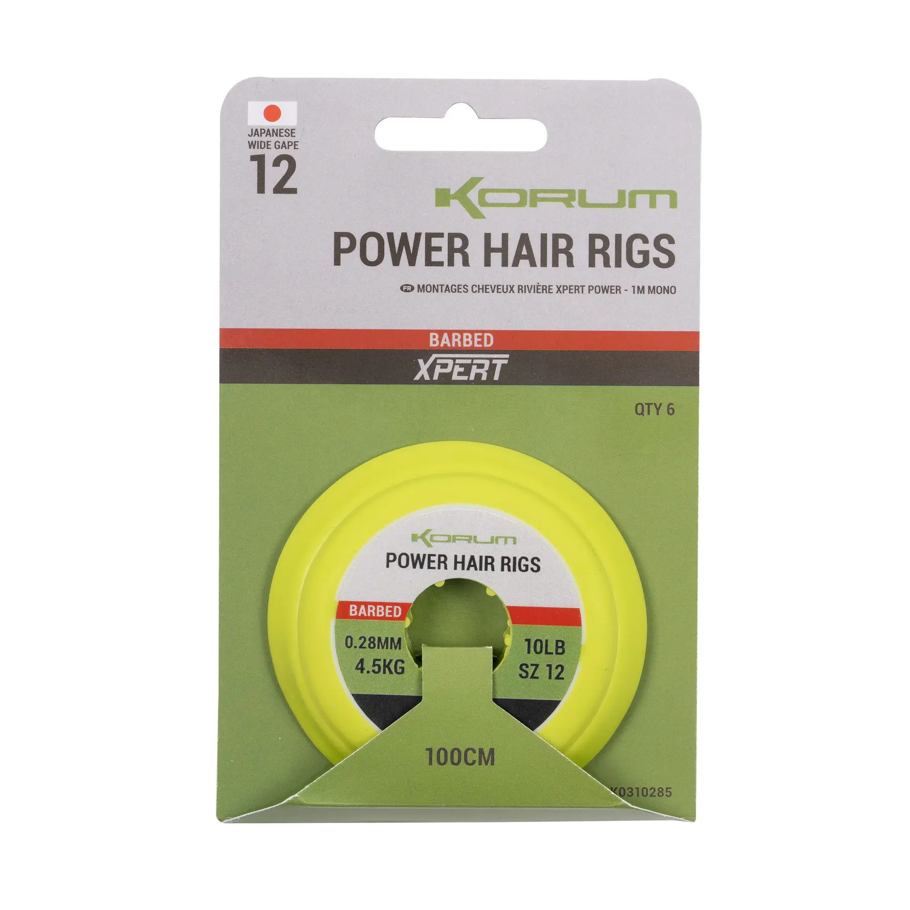 Stichhaken Korum Xpert Power 10lb/0.28mm Sz 12