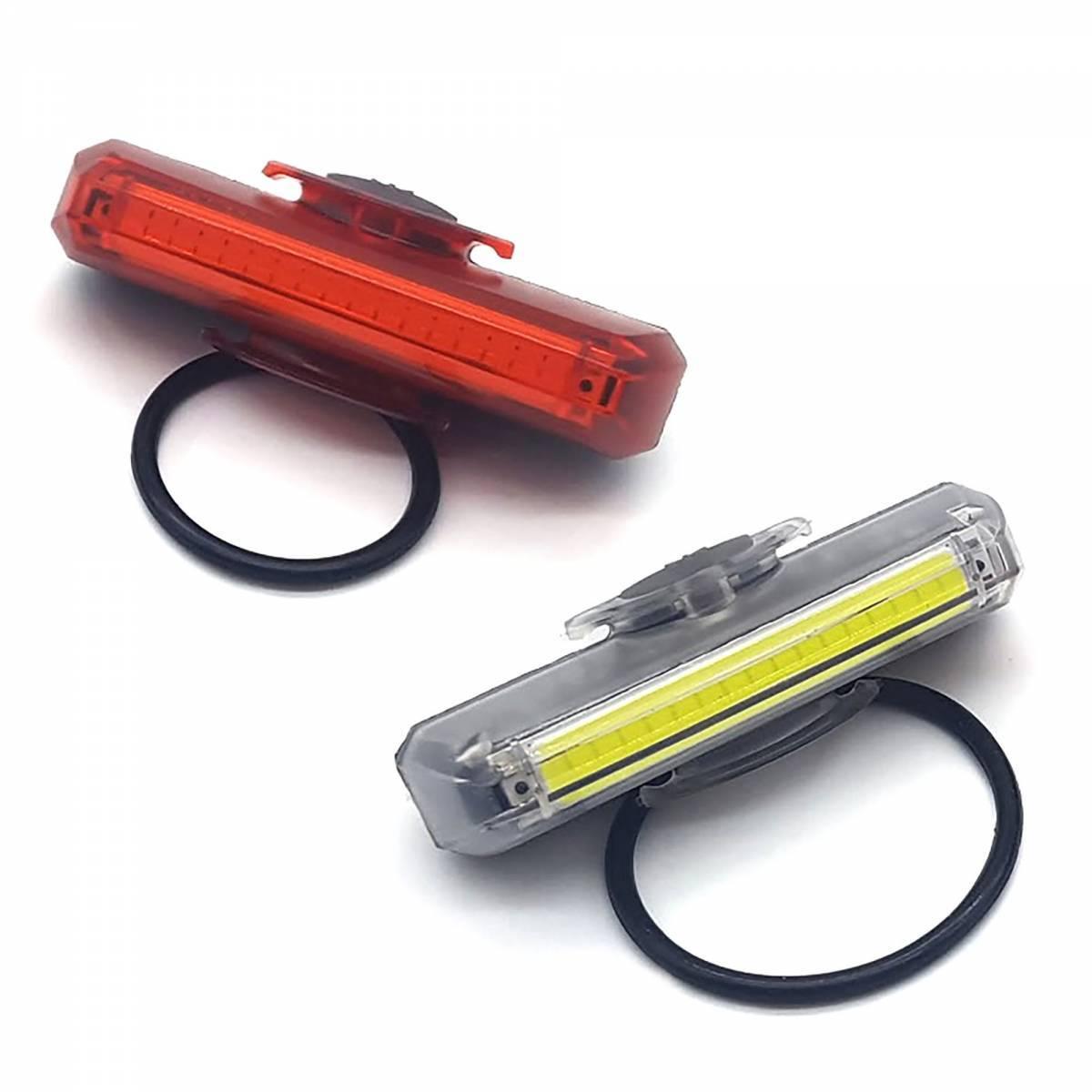 Velo Store - UK Front and rear lights - lithium polymer battery - 1 cob led 100/50 lumens Krayton | Extra 10% off with Subscription, Postage £16.79 to UK Fedex.
