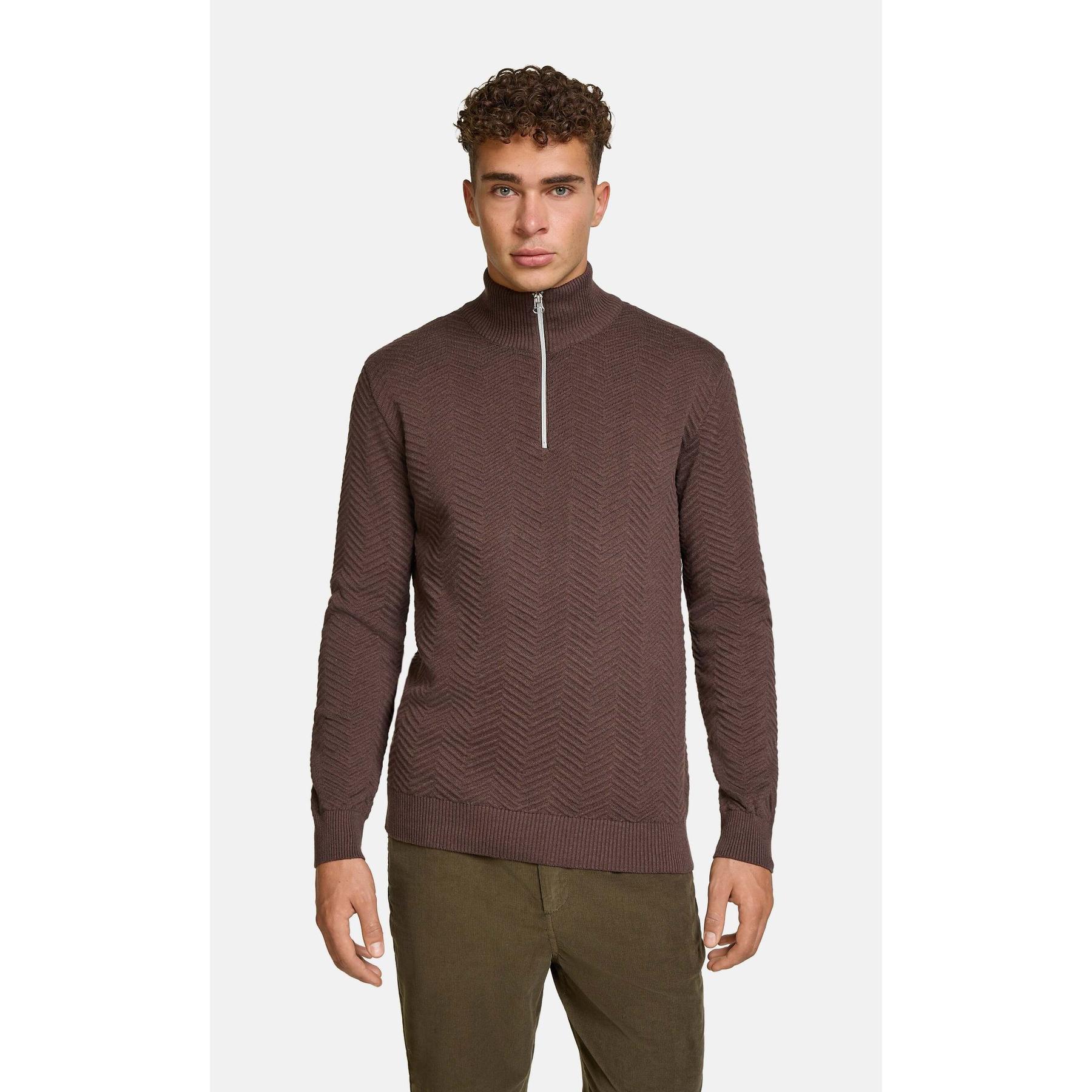 5715836043958 - Pullover aus Baumwolle mit 1 2 Reißverschluss Carlo
