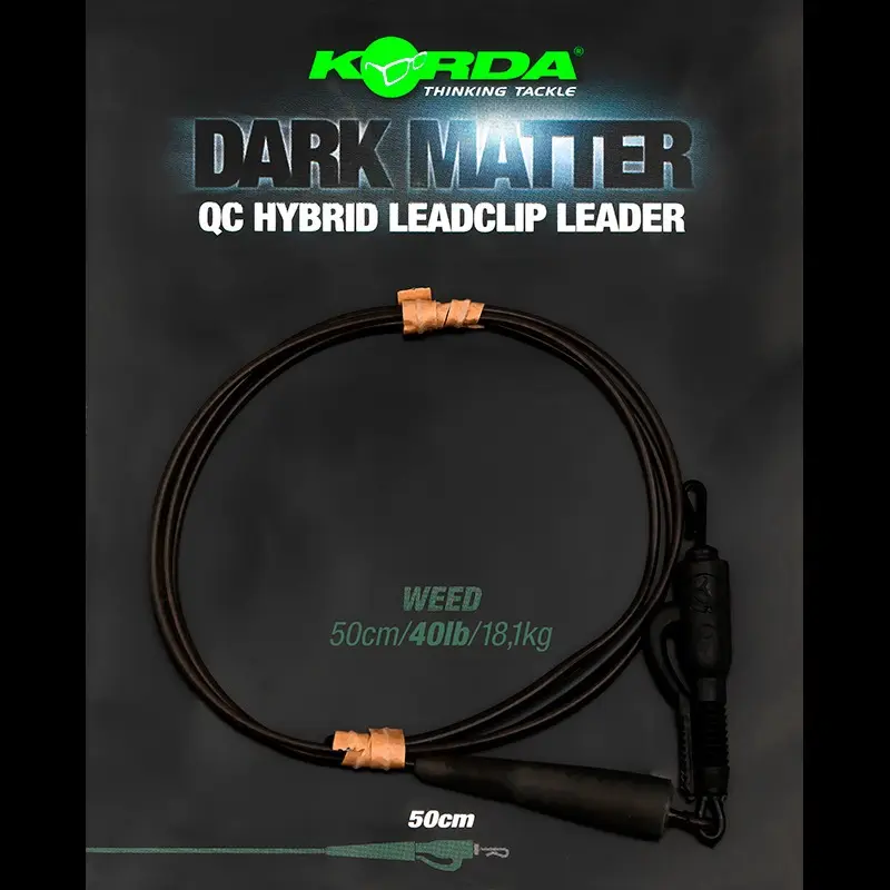 Clip Ibrido Korda Dark Matter Leader 50 cm QC Weed