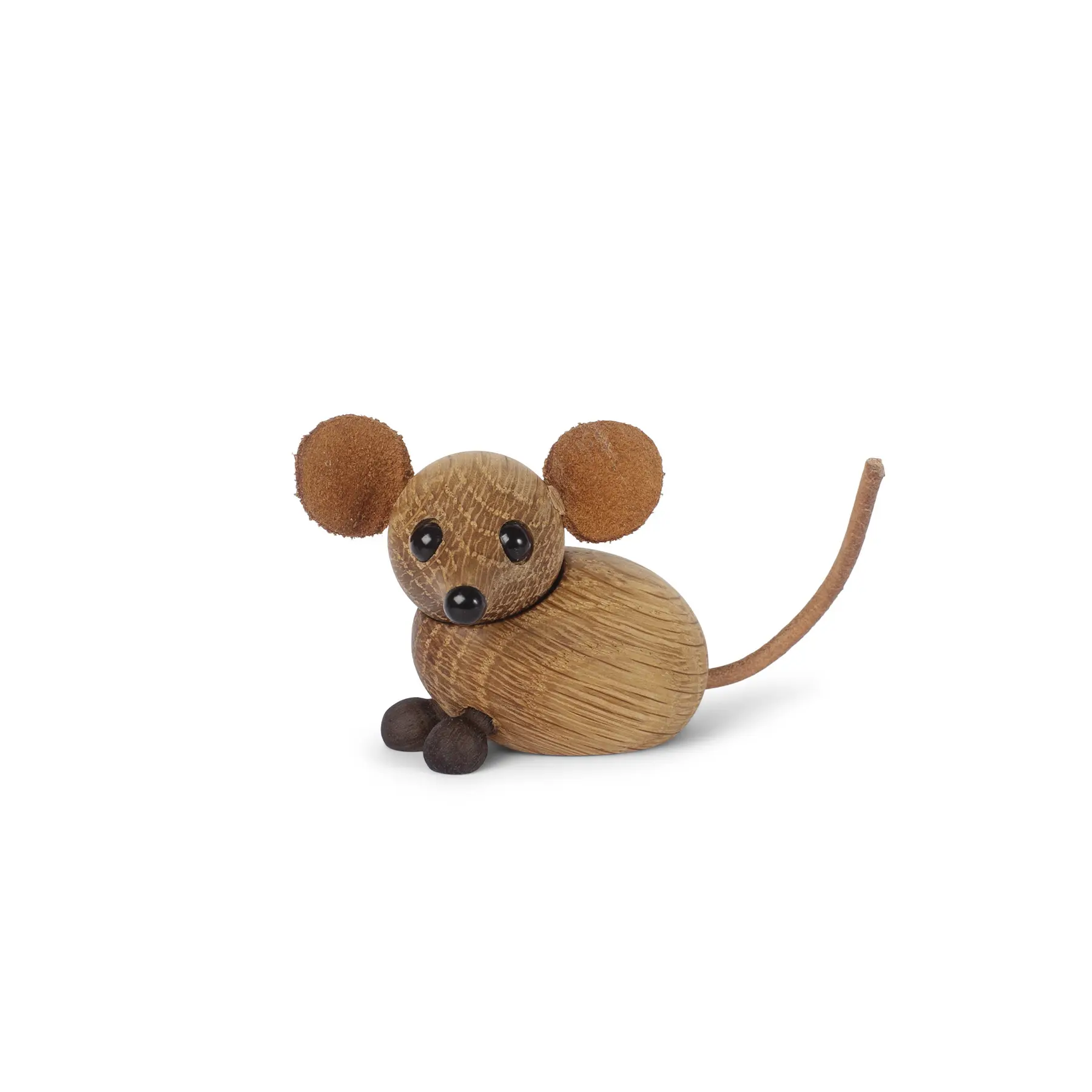 5713487061291 - The Country Mouse - Kleine Sitzende Maus Holzfigur