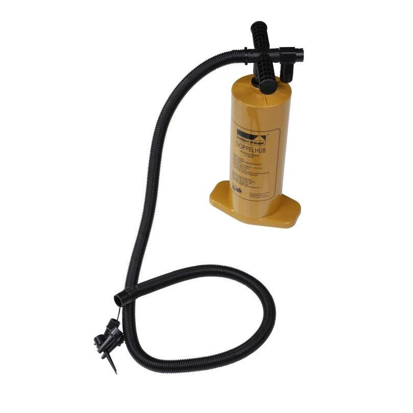 4001690497022 - HIGH PEAK® Doppelhubpumpe Bajonett-Verschlüsse 4 Adapter 900 g gelb