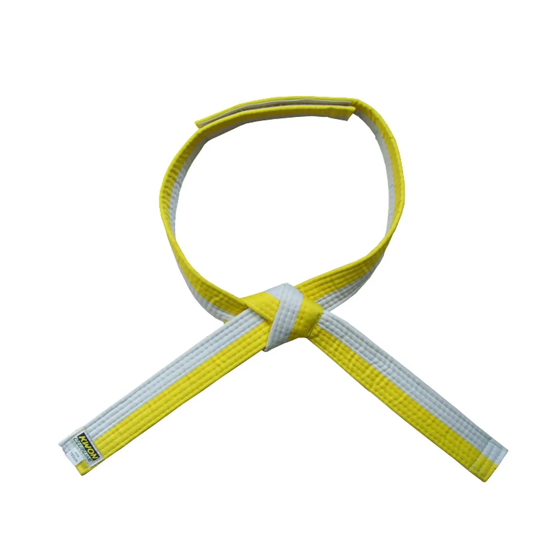 Klettverschlussgürtel weiß/ gelb budō Kind Kwon