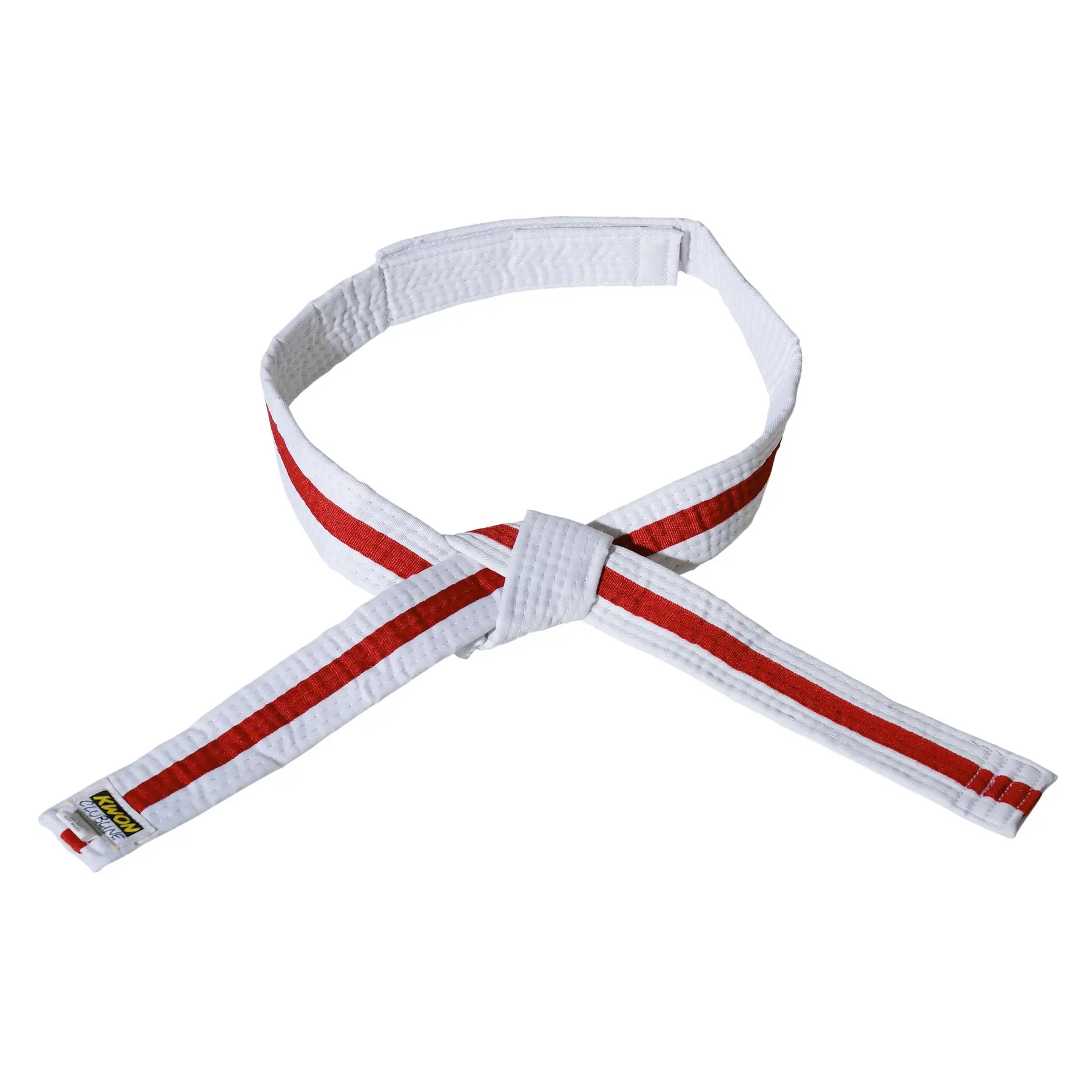 Klettverschlussgürtel weiß/rot/weiß budō Kind Kwon